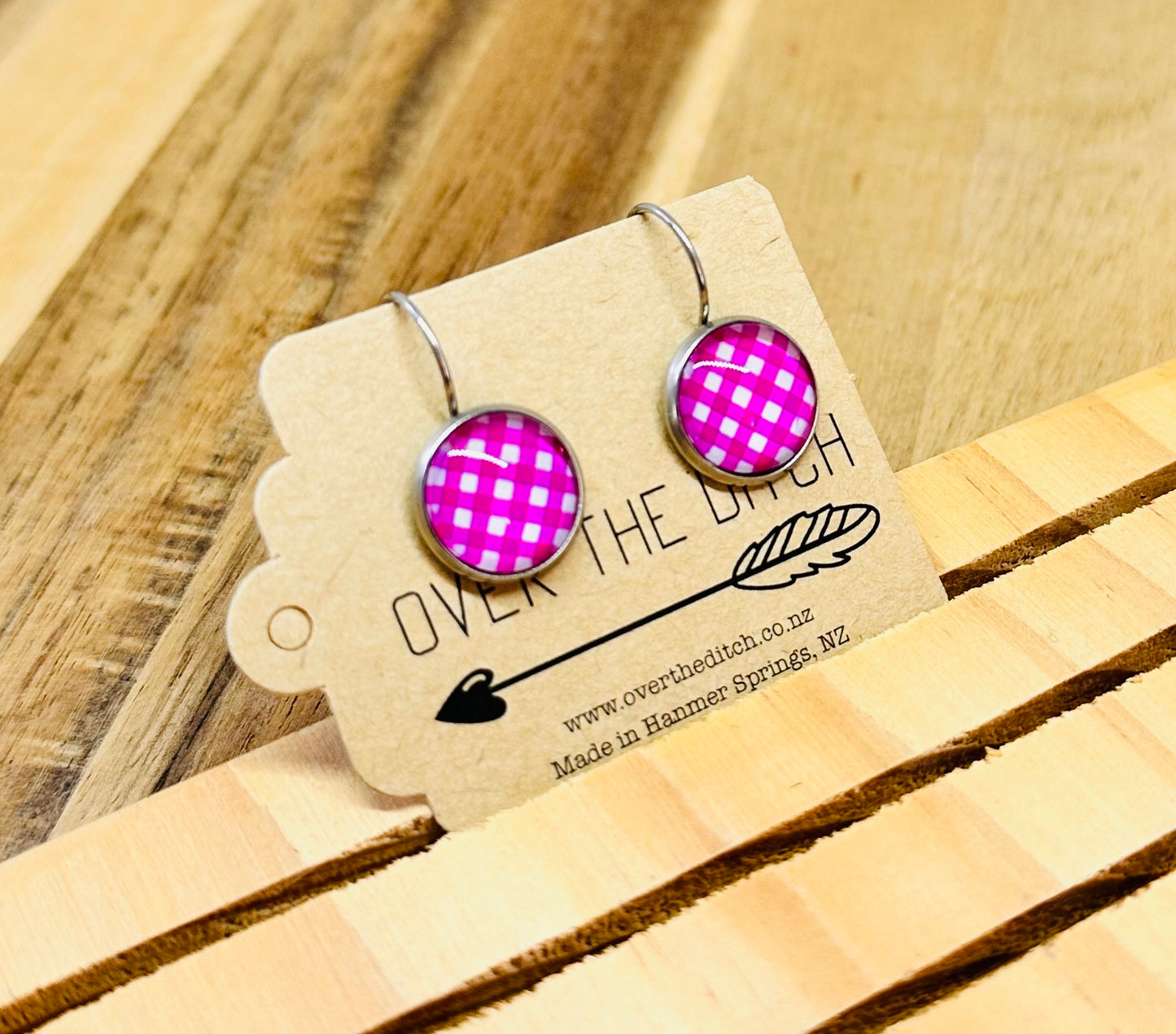 Drops - Pink gingham