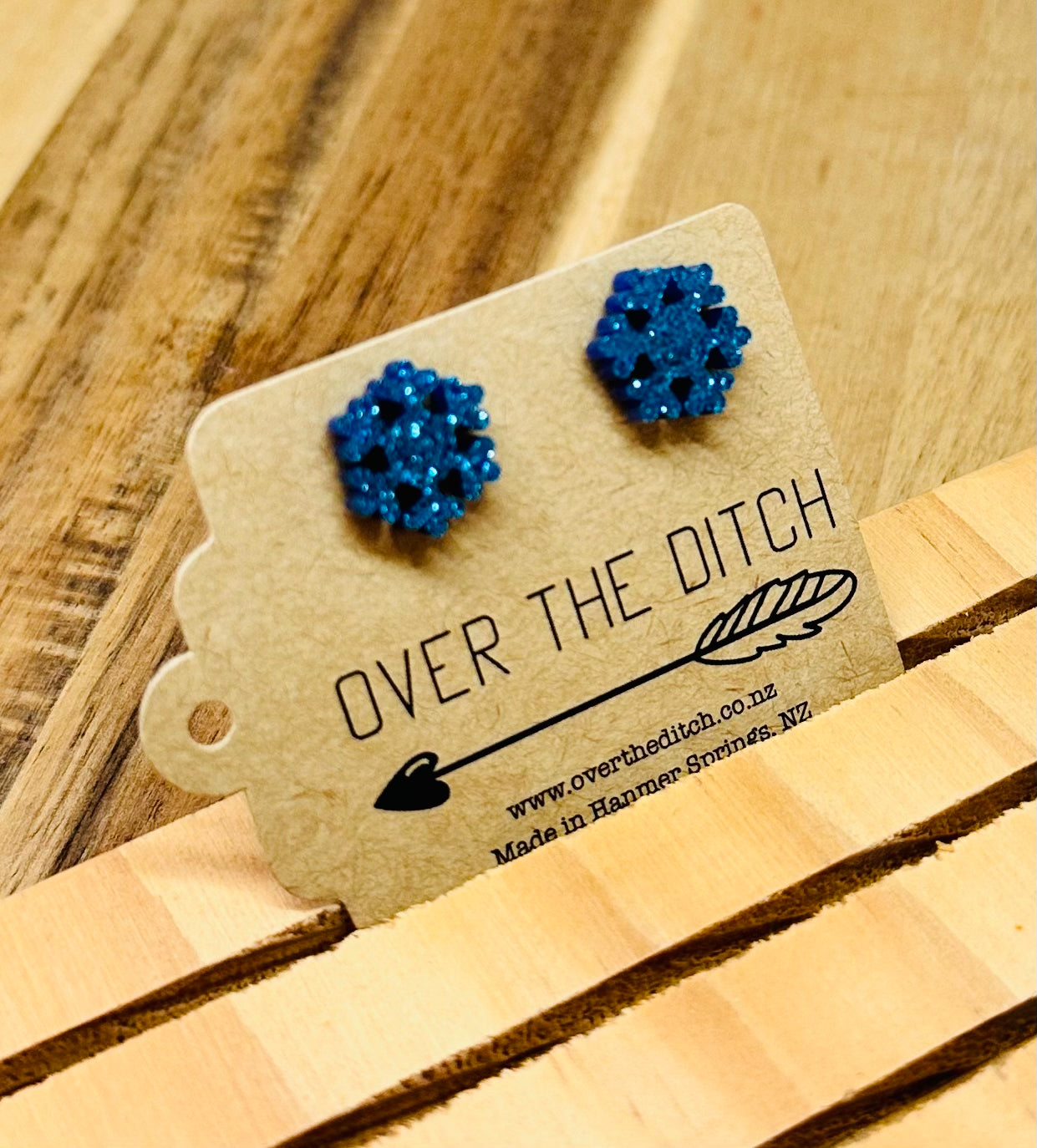 Domes - Blue sparkly snowflake