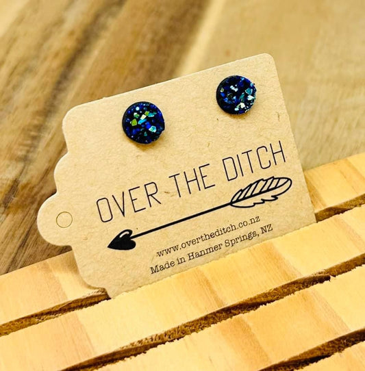 Domes - Sparkly navy druzy mini