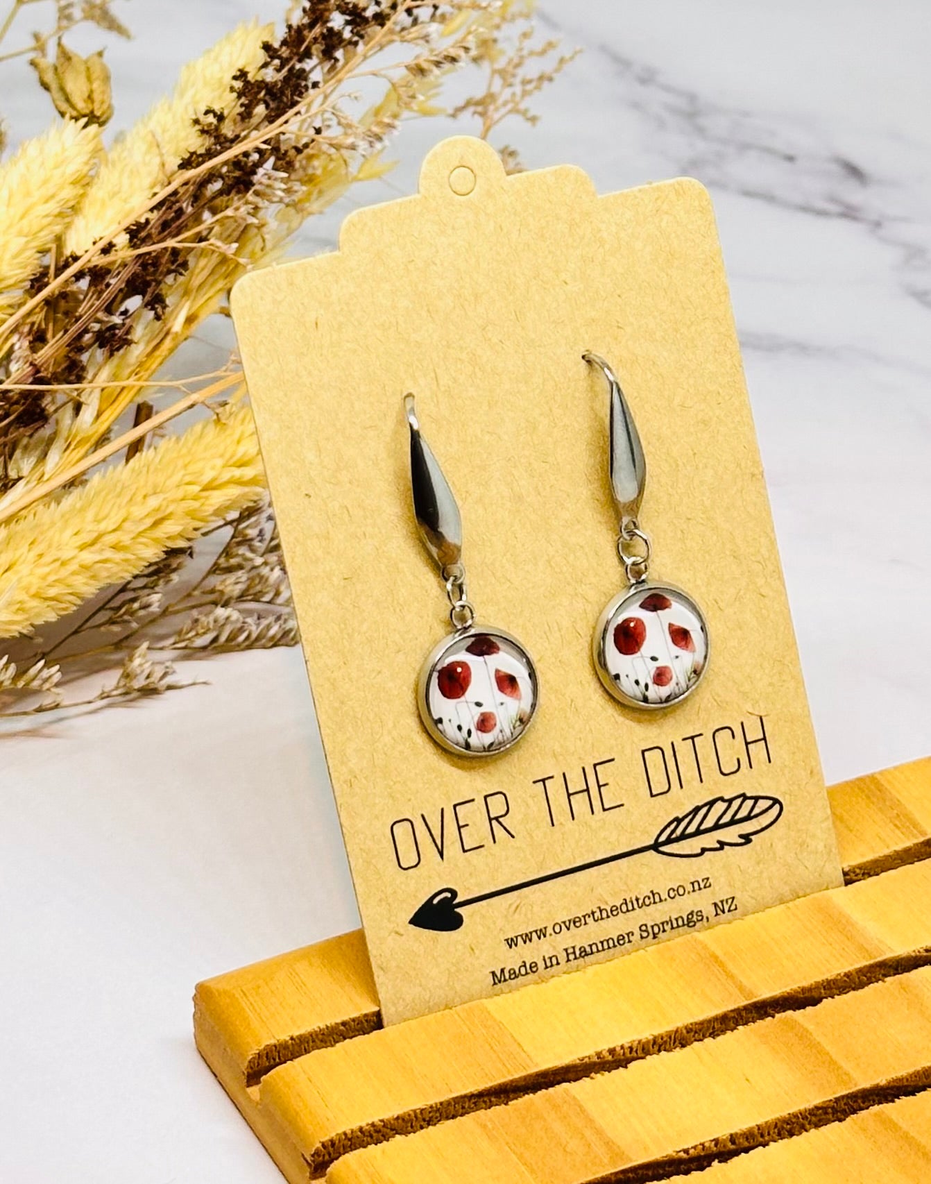 Pendants - Red poppies
