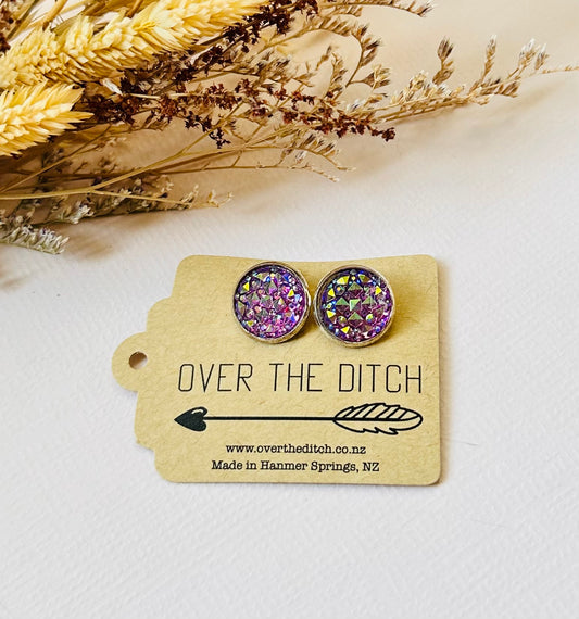 Clip-on - Purple sparkly