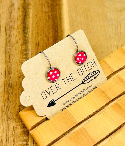 Drops - Red white dotty mini