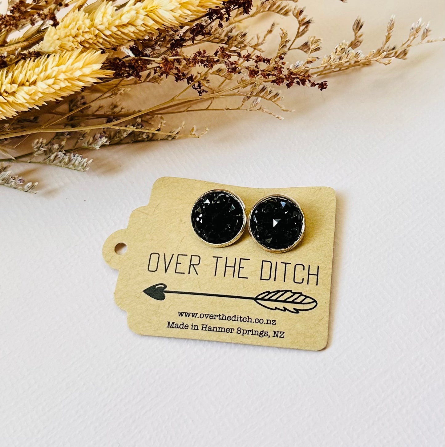 Clip-on - Black sparkly