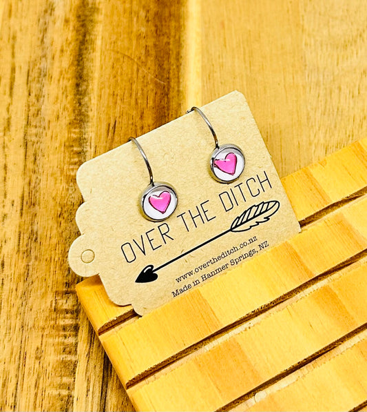 Drops - Pink love heart mini