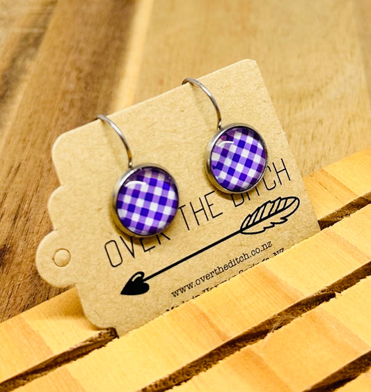 Drops - Purple gingham