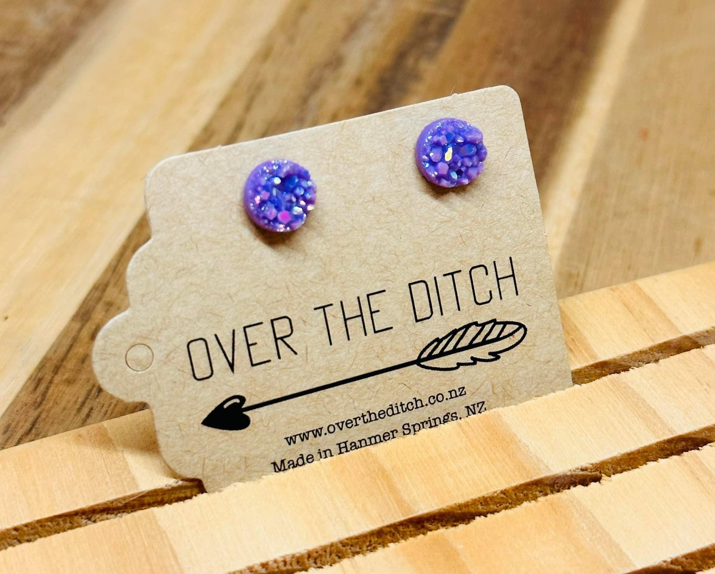 Domes - Purple druzy mini