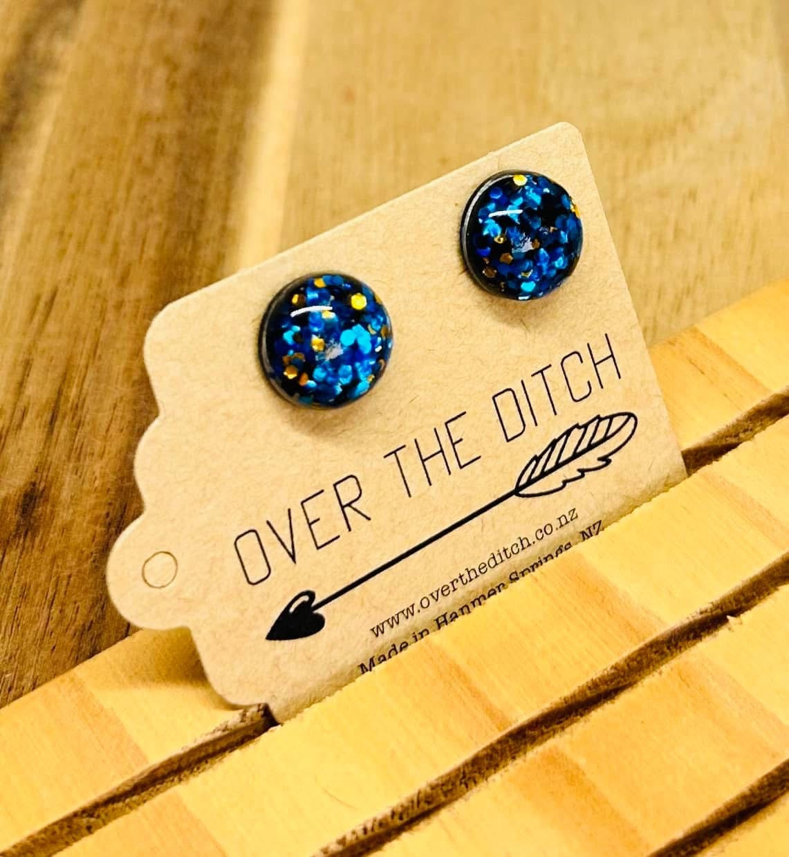 Domes - Gold, blue speckles