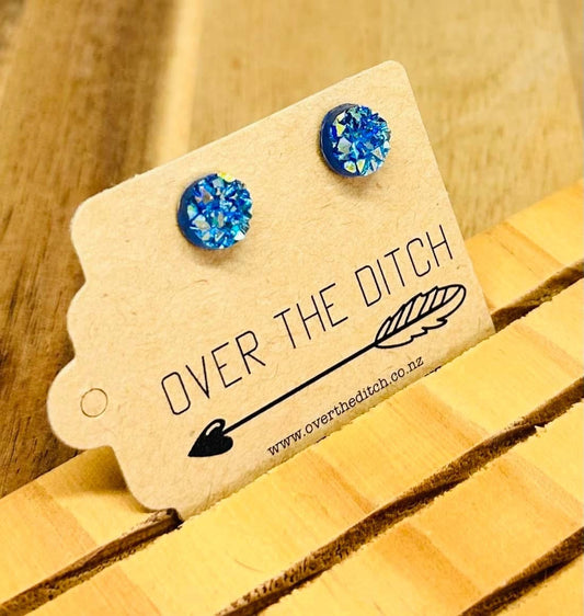 Domes - Blue druzy mini