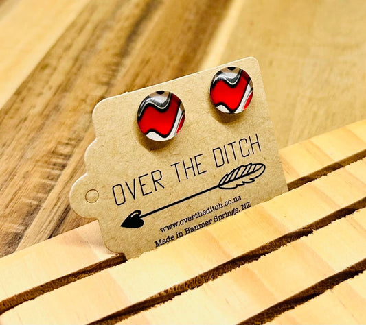 Domes - Red & white waves