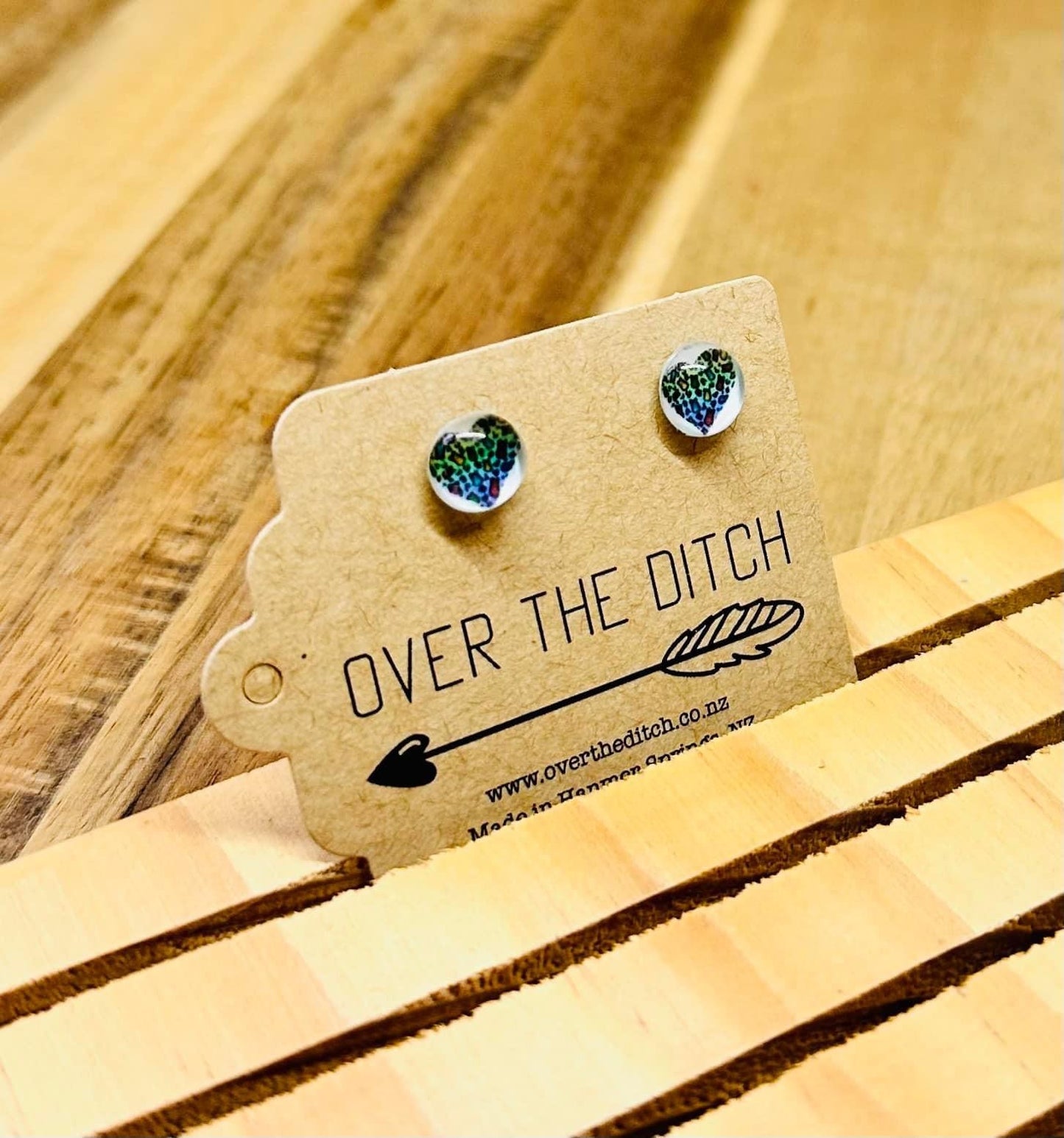 Domes - Leopard heart mini