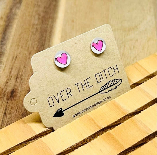 Domes - Pink love heart mini