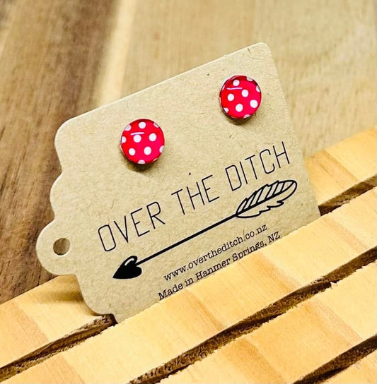 Domes - Red white dotty mini