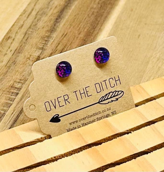 Domes - Pink,purple leopard mini