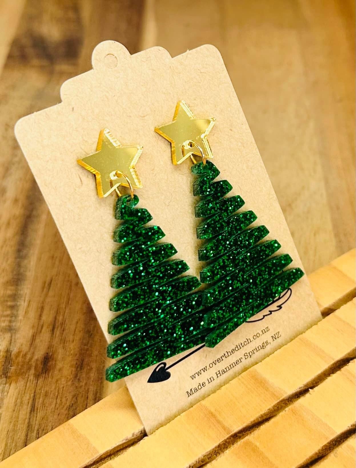 Dangles - Sparkly green Christmas tree
