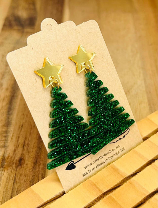 Dangles - Sparkly green Christmas tree