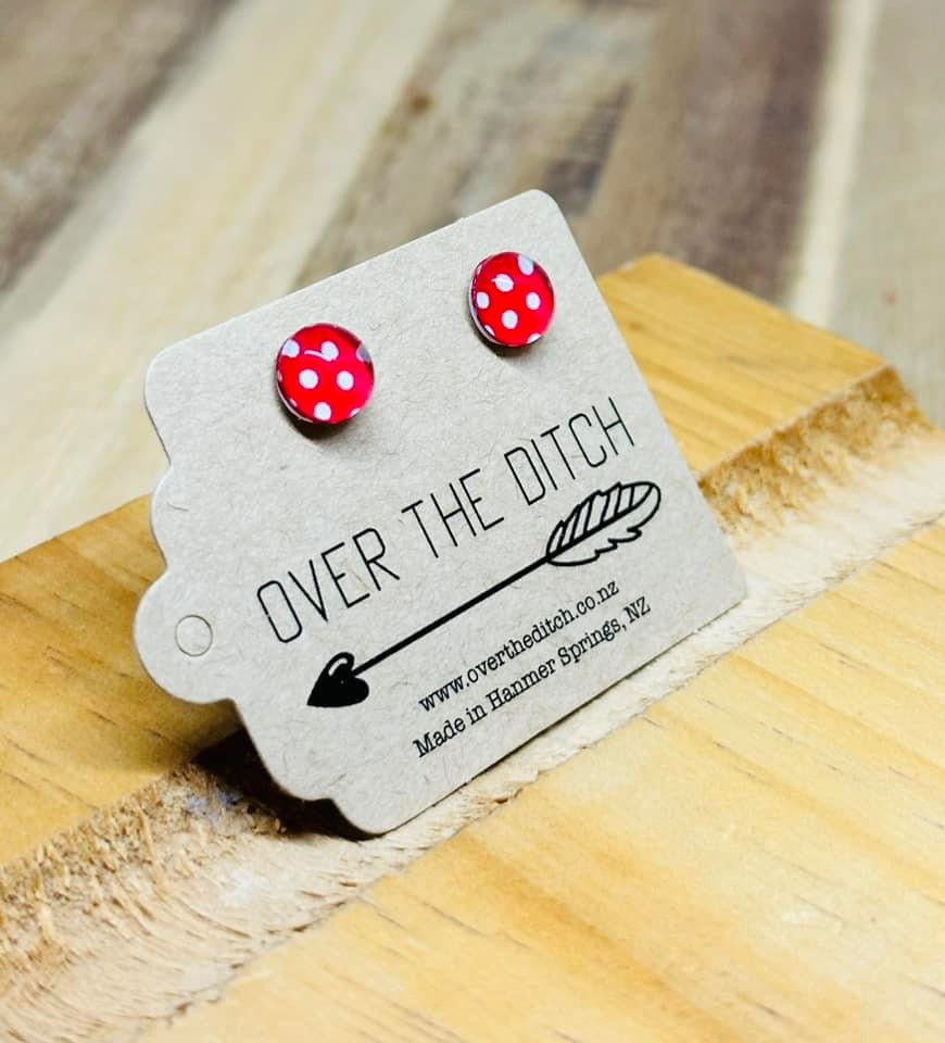 Domes - Red white dotty mini
