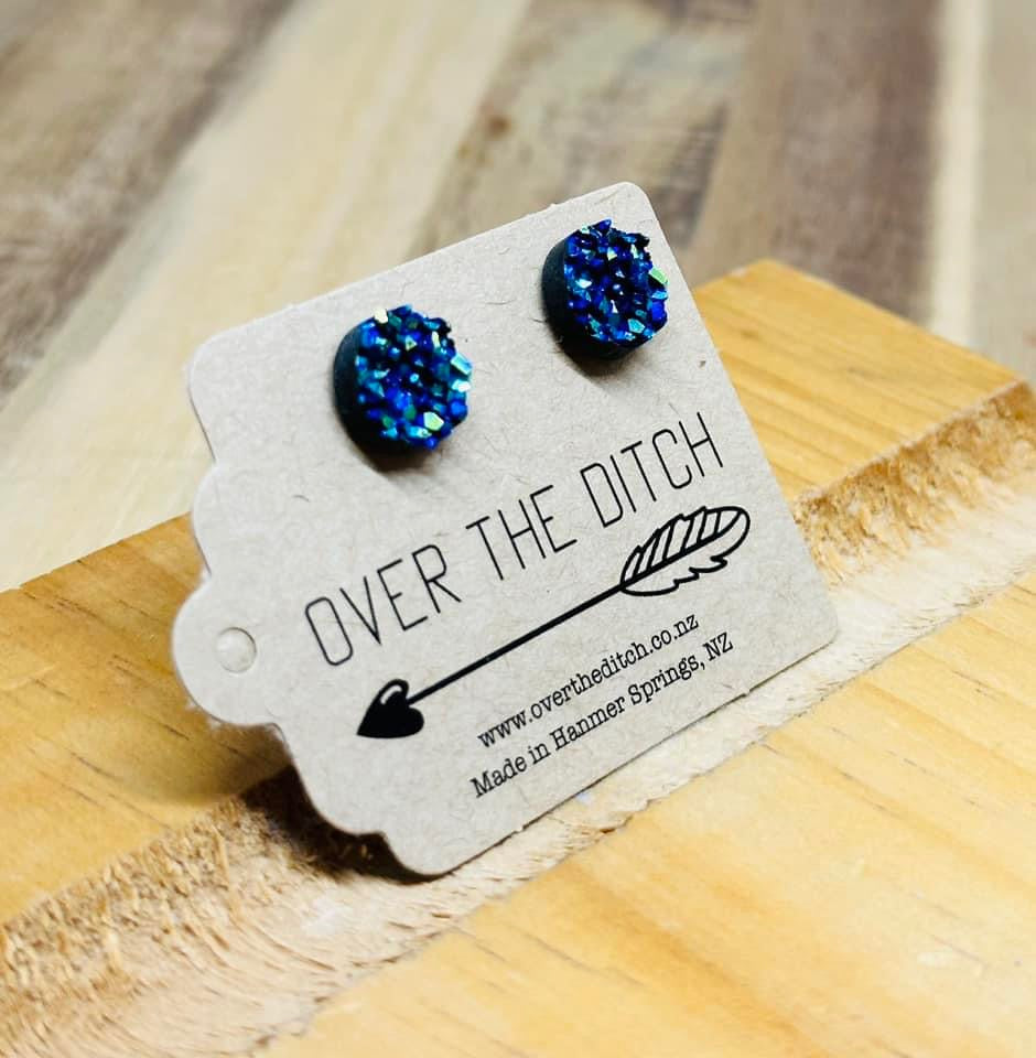 Domes - Druzy navy sparkle