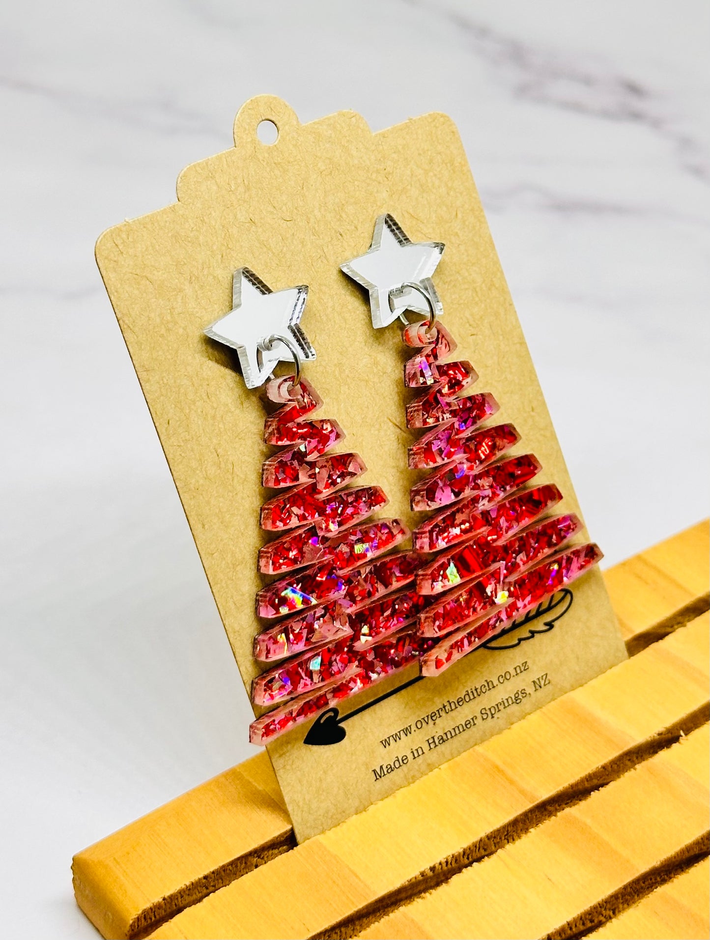 Dangles - Pink sparkly Christmas Tree