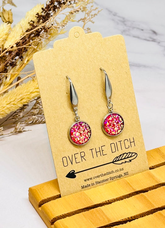 Pendants - Burnt pink sparkly