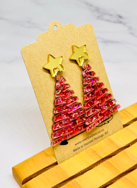 Dangles - Pink sparkly Christmas Tree