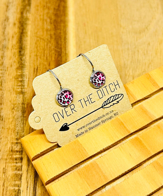 Drops - Pink leopard mini
