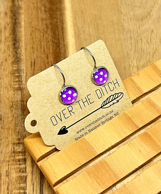 Drops - Purple white dotty mini